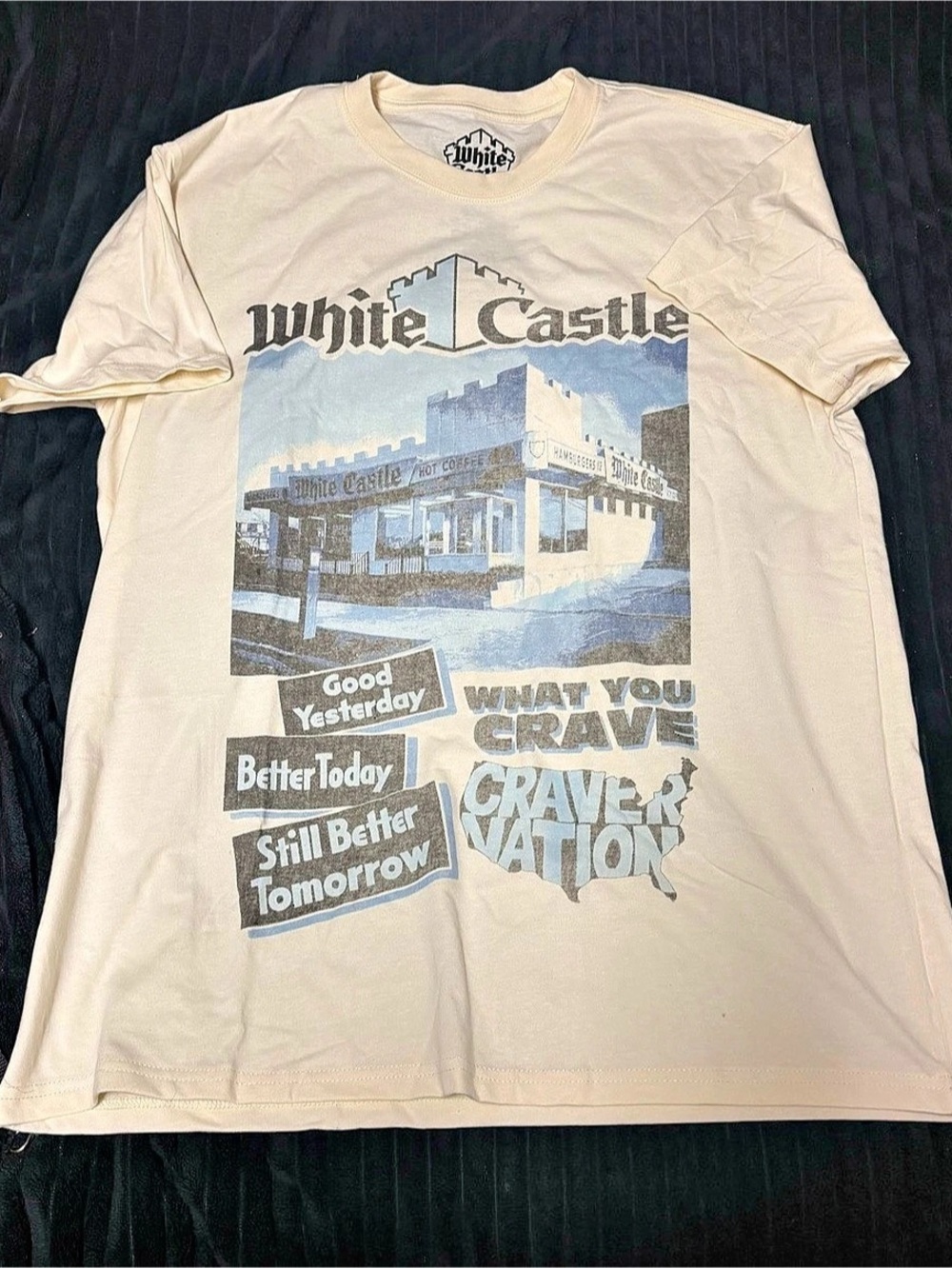 White Castle Craver Nation Graphic Tee in Cream